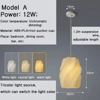 Lustre moderne 3D à trois extrémités | Marco Lucetti Modèle A