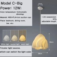 Lustre moderne 3D à trois extrémités | Marco Lucetti Modèle C-Big