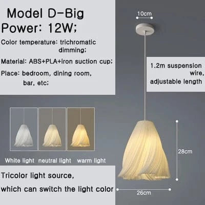 Lustre moderne 3D à trois extrémités | Marco Lucetti Modèle D-Big