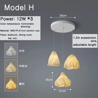 Lustre moderne 3D à trois extrémités | Marco Lucetti Modèle H