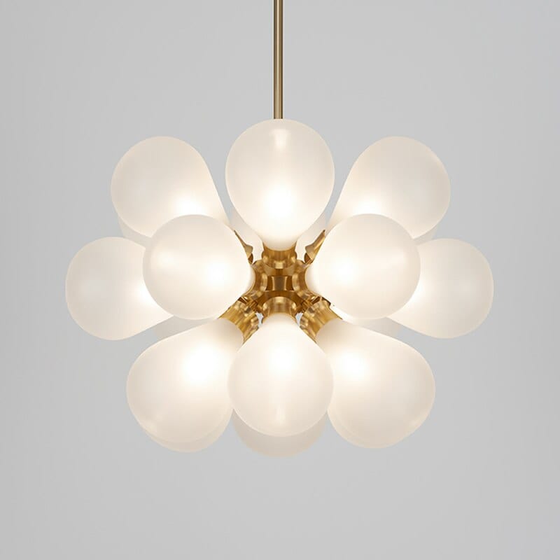 Lustre moderne à boules en verre Beans | Marco Lucetti Blanc