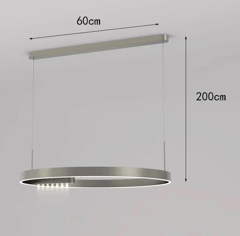 Lustre Moderne à LED pour Éclairage Intérieur | Marco Lucetti 1 anneau gris / Blanc froid