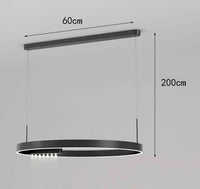 Lustre Moderne à LED pour Éclairage Intérieur | Marco Lucetti 1 anneau noir / Blanc froid