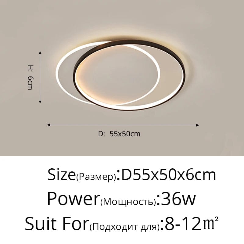 Lustre Moderne à LED pour Intérieur - Rond Luminaria Lampara | Marco Lucetti