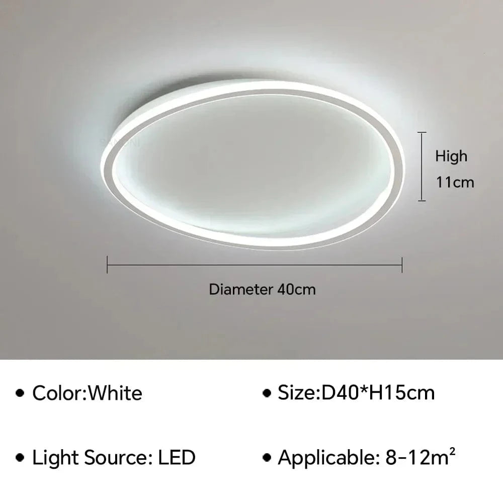 Lustre moderne à LEDs pour illuminer votre intérieur | Marco Lucetti Blanc 40CM / Blanc froid (pas de RC)