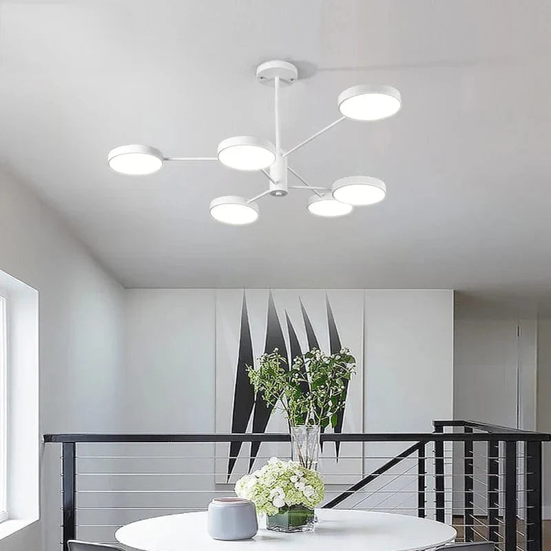 Lustre moderne à leds pour un éclairage nordique créatif intérieur. | Marco Lucetti
