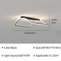 Lustre Moderne à LEDs pour une Décoration Intérieure Haut de Gamme | Marco Lucetti Noir B D40cm / Gradation continue (RC)