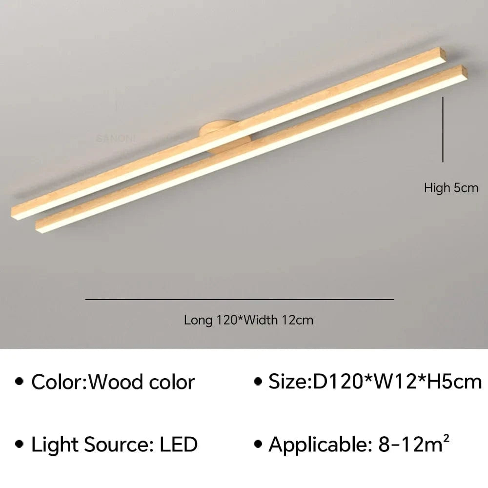 Lustre Moderne à LEDs pour une Décoration Intérieure Lumineuse | Marco Lucetti Couleur Bois A120CM / Blanc froid (pas de RC)