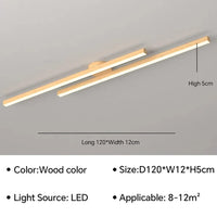 Lustre Moderne à LEDs pour une Décoration Intérieure Lumineuse | Marco Lucetti Couleur Bois B120CM / Blanc froid (pas de RC)