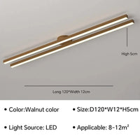 Lustre Moderne à LEDs pour une Décoration Intérieure Lumineuse | Marco Lucetti Couleur Noyer A120CM / Blanc froid (pas de RC)