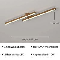 Lustre Moderne à LEDs pour une Décoration Intérieure Lumineuse | Marco Lucetti Couleur Noyer B90CM / Blanc froid (pas de RC)