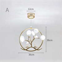 Lustre Rhym - Design Moderne avec Arbre et Oiseaux
