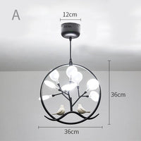 Lustre Rhym - Design Moderne avec Arbre et Oiseaux