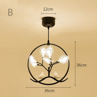 Lustre Rhym - Design Moderne avec Arbre et Oiseaux