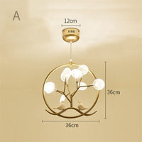 Lustre Rhym - Design Moderne avec Arbre et Oiseaux