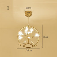 Lustre Rhym - Design Moderne avec Arbre et Oiseaux