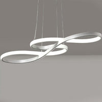 Lustre Moderne avec Symboles d'Infini Métalliques Kemena | Marco Lucetti Blanc / 220v, L750x W320x H1200mm, APP Rontrol