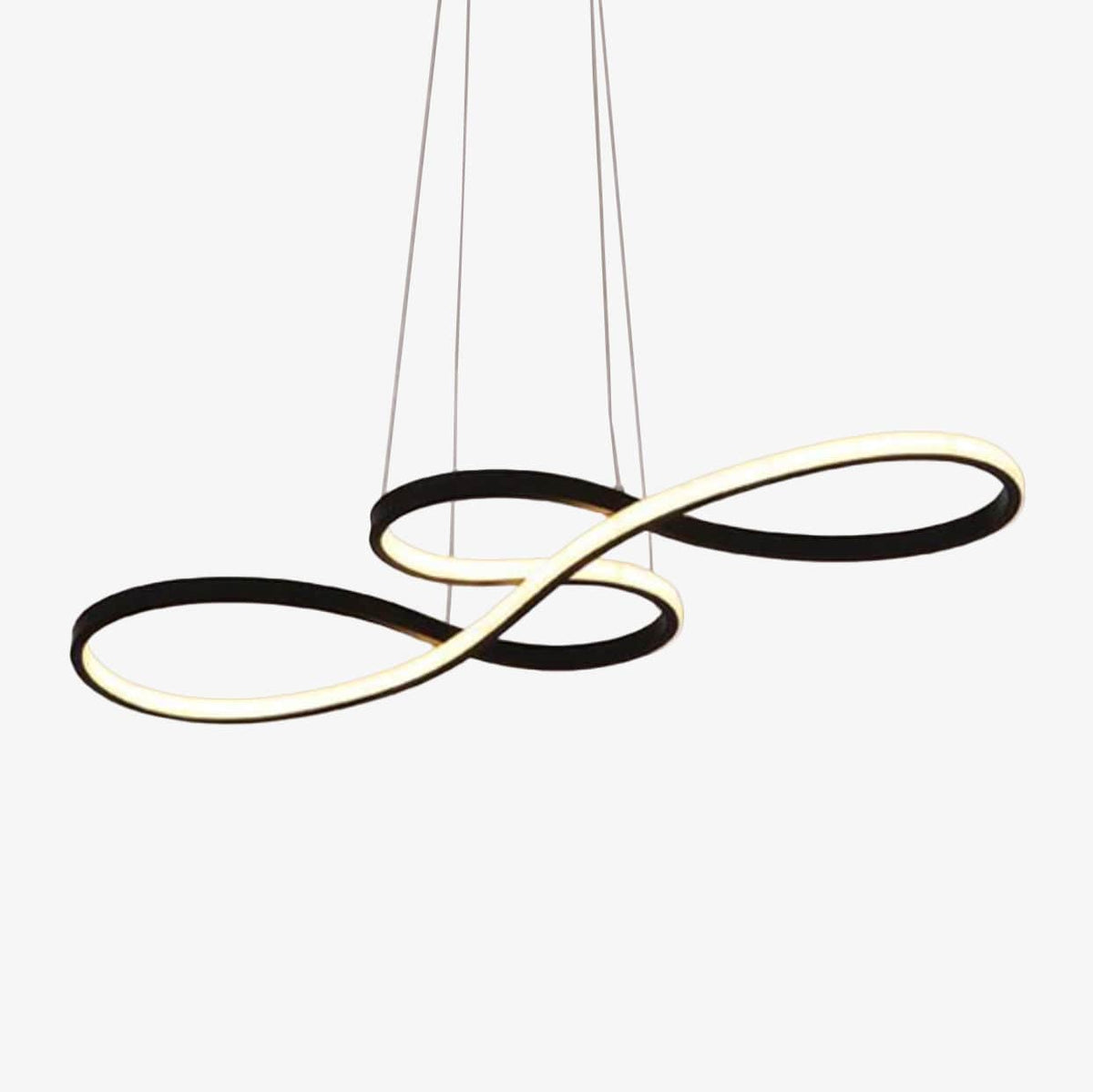 Lustre Moderne avec Symboles d'Infini Métalliques Kemena | Marco Lucetti Noir / 220v, L750x W320x H1200mm, APP Rontrol