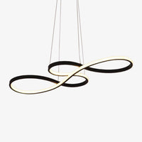Lustre Moderne avec Symboles d'Infini Métalliques Kemena | Marco Lucetti Noir / 220v, L750x W320x H1200mm, APP Rontrol
