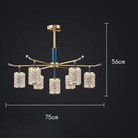 Lustre moderne de luxe à LED pour un éclairage intérieur sophistiqué | Marco Lucetti Têtes D7 / Blanc chaud