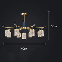 Lustre moderne de luxe à LED pour un éclairage intérieur sophistiqué | Marco Lucetti Têtes D9 / Blanc chaud