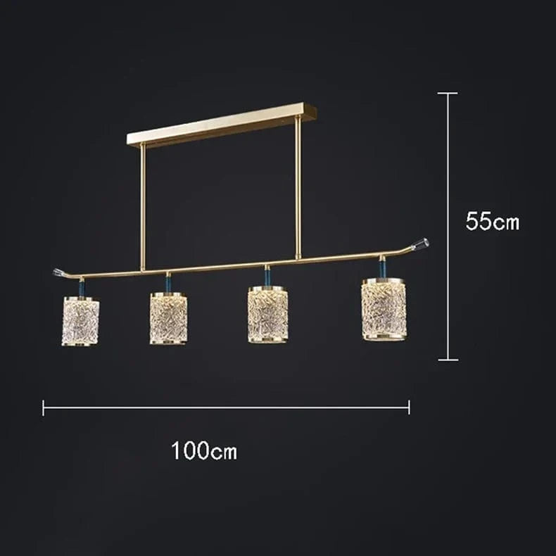 Lustre moderne de luxe à LED pour un éclairage intérieur sophistiqué | Marco Lucetti Têtes L4 / Blanc chaud