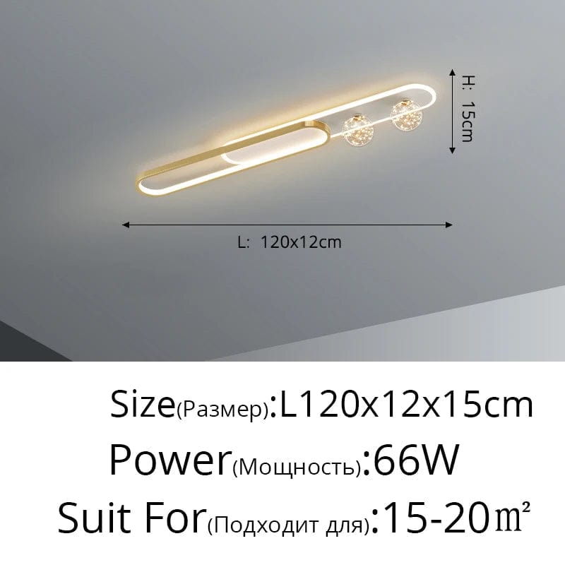 Lustre Moderne de Luxe Créatif Étoilé encastré - Longue Bande | Marco Lucetti
