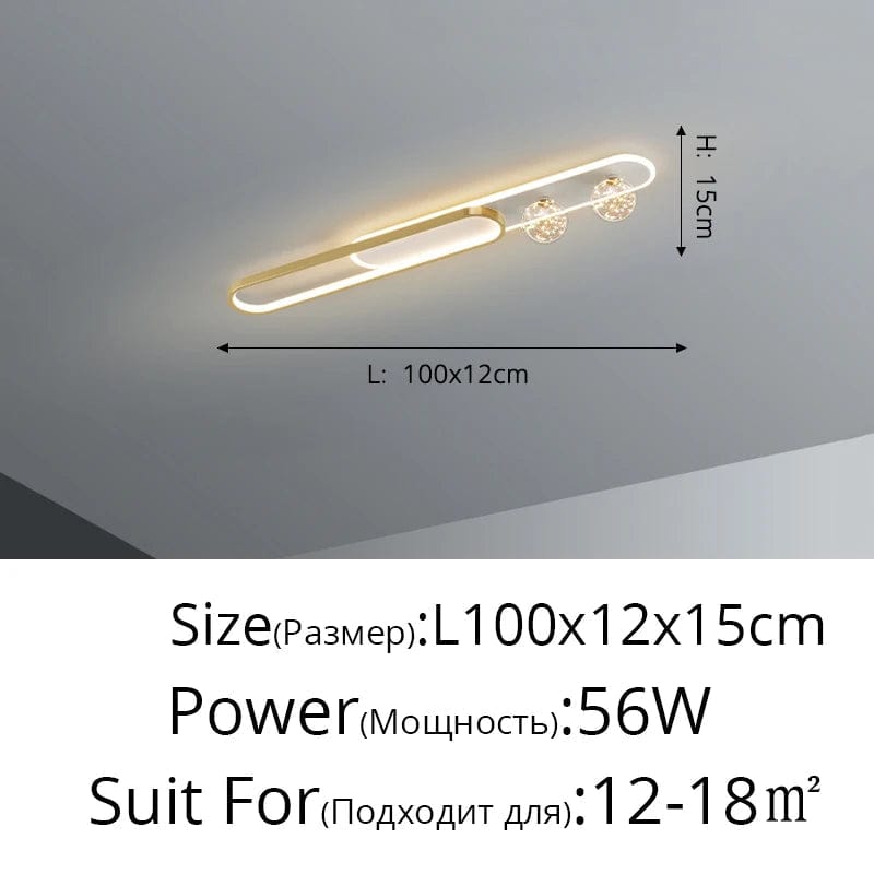 Lustre Moderne de Luxe Créatif Étoilé encastré - Longue Bande | Marco Lucetti