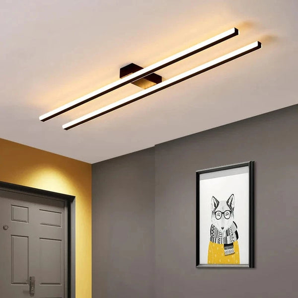 Lustre moderne double tube - Élégance et minimalisme | Marco Lucetti