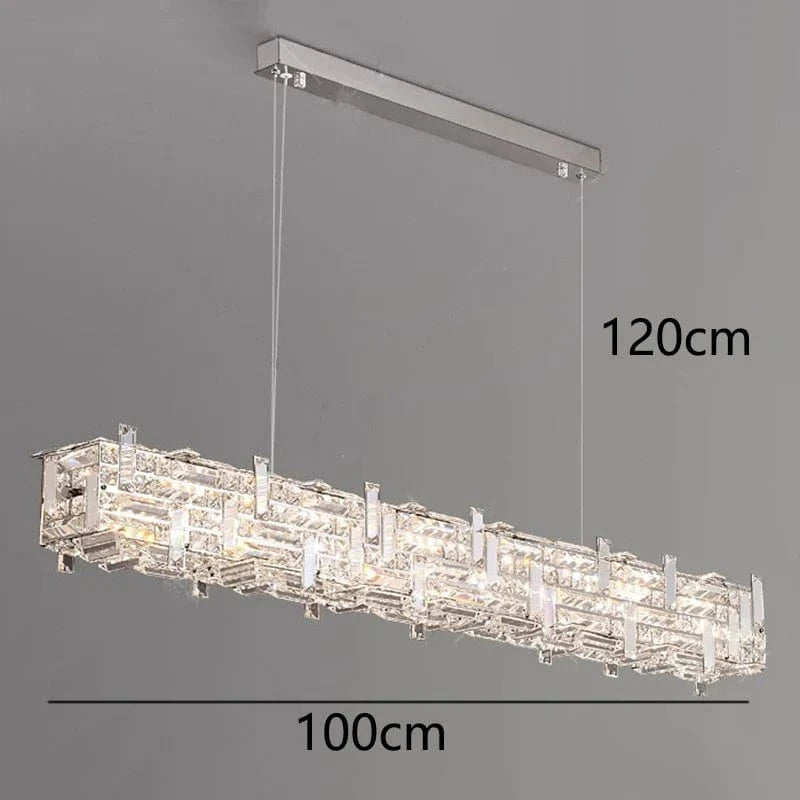 Lustre Moderne : Éclairage Intérieur avec Lampes Suspendues pour Plafond | Marco Lucetti Longueur 100cm / Blanc chaud