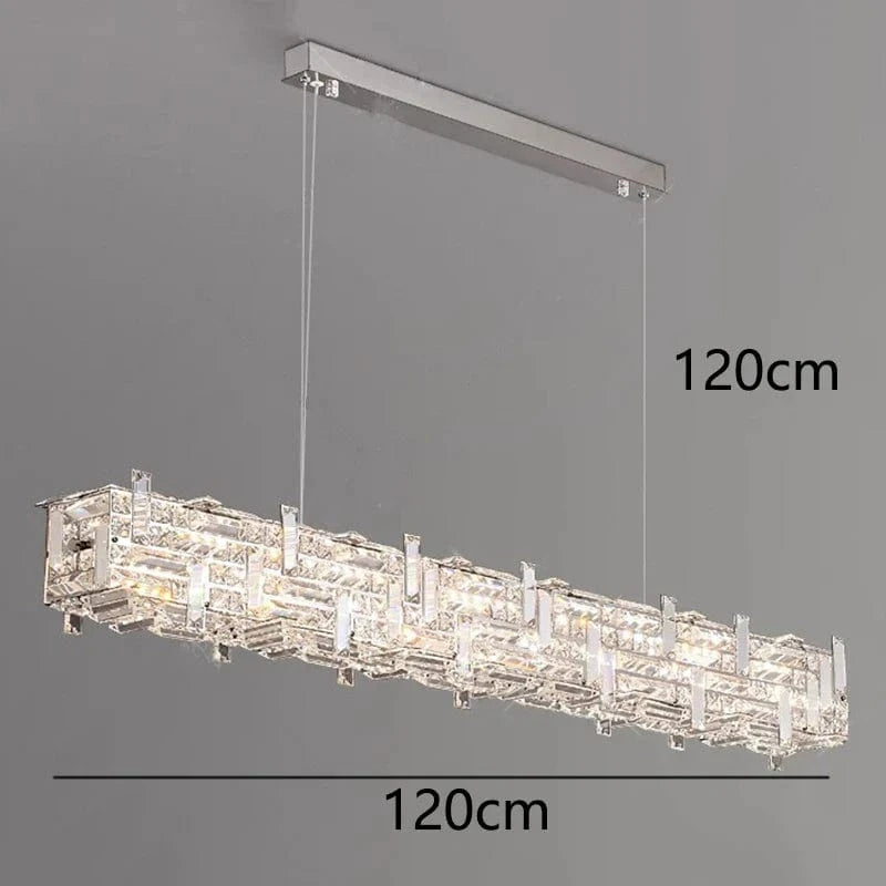Lustre Moderne : Éclairage Intérieur avec Lampes Suspendues pour Plafond | Marco Lucetti Longueur 120cm / Blanc chaud