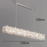 Lustre Moderne : Éclairage Intérieur avec Lampes Suspendues pour Plafond | Marco Lucetti Longueur 120cm / Blanc chaud