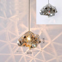 Lustre moderne en acier inoxydable pour une décoration lumineuse. | Marco Lucetti Moyen rond