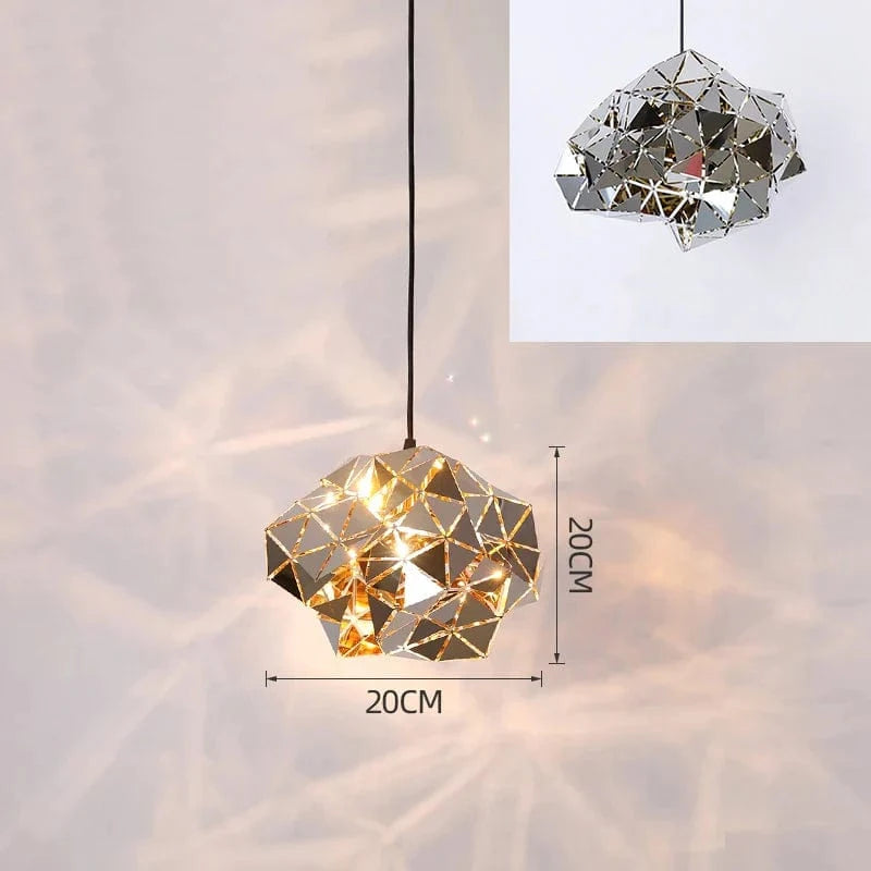 Lustre moderne en acier inoxydable pour une décoration lumineuse. | Marco Lucetti Trompette ronde