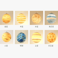 Lustre moderne en acrylique : Planète et Lune | Marco Lucetti