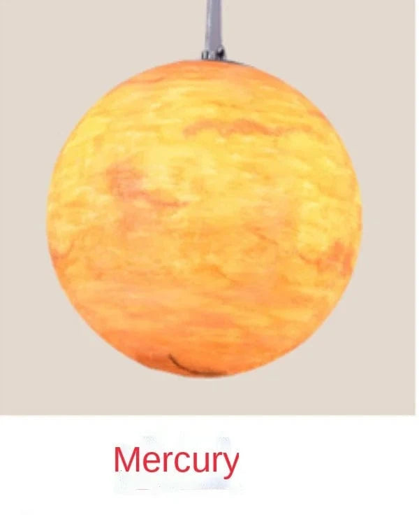 Lustre moderne en acrylique : Planète et Lune | Marco Lucetti Mercure / Diamètre 60cm