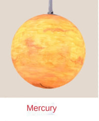 Lustre moderne en acrylique : Planète et Lune | Marco Lucetti Mercure / Diamètre 60cm