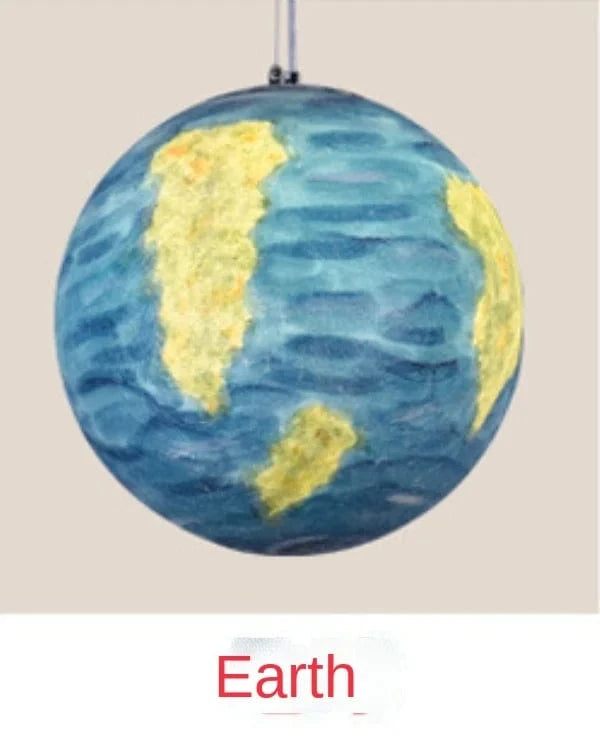 Lustre moderne en acrylique : Planète et Lune | Marco Lucetti Terre / Diamètre 40cm