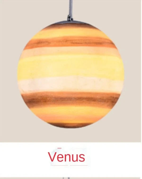 Lustre moderne en acrylique : Planète et Lune | Marco Lucetti Vénus / Diamètre 50cm