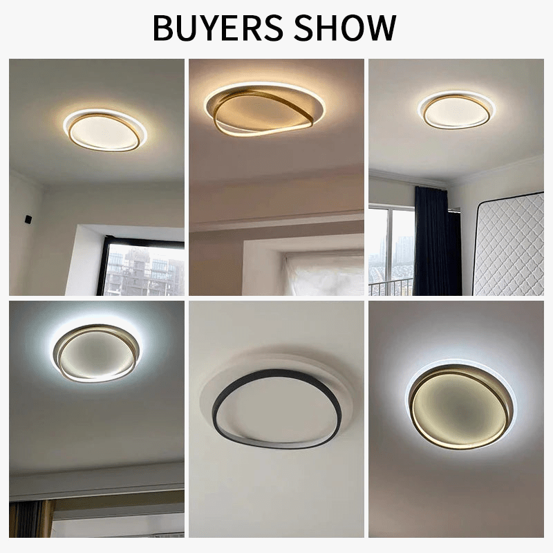 Lustre Moderne en Aluminium Acrylique avec Télécommande LED de Luxe