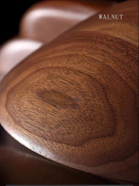 Lustre moderne en bois avec LED et anneau en noyer retro | Marco Lucetti