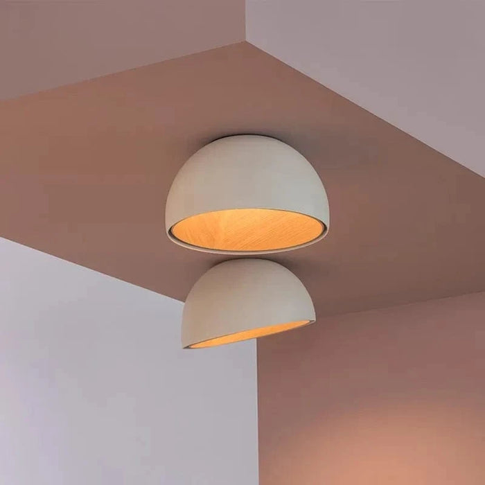 Lustre moderne en bois LED avec grain de bois, pour balcon et couloir - Blanc ou noir | Marco Lucetti