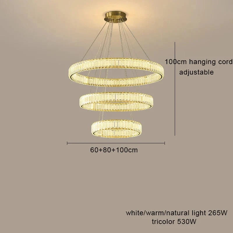 Lustre moderne en cristal à LED style vintage pour villa chic | Marco Lucetti