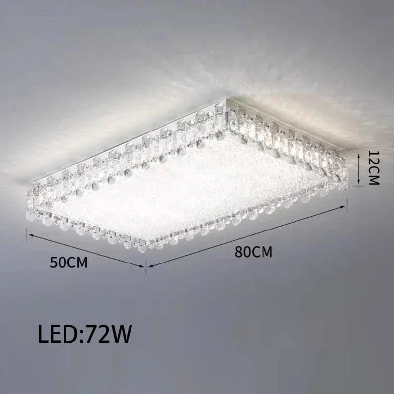 Lustre moderne en cristal avec lampes LED pour une décoration sophistiquée | Marco Lucetti TA 50x80cm / Chrome / 3 couleurs à intensité variable