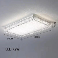 Lustre moderne en cristal avec lampes LED pour une décoration sophistiquée | Marco Lucetti TA 50x80cm / Chrome / 3 couleurs à intensité variable