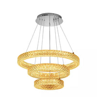 Lustre Moderne en Cristal à Deux Niveaux pour Décoration