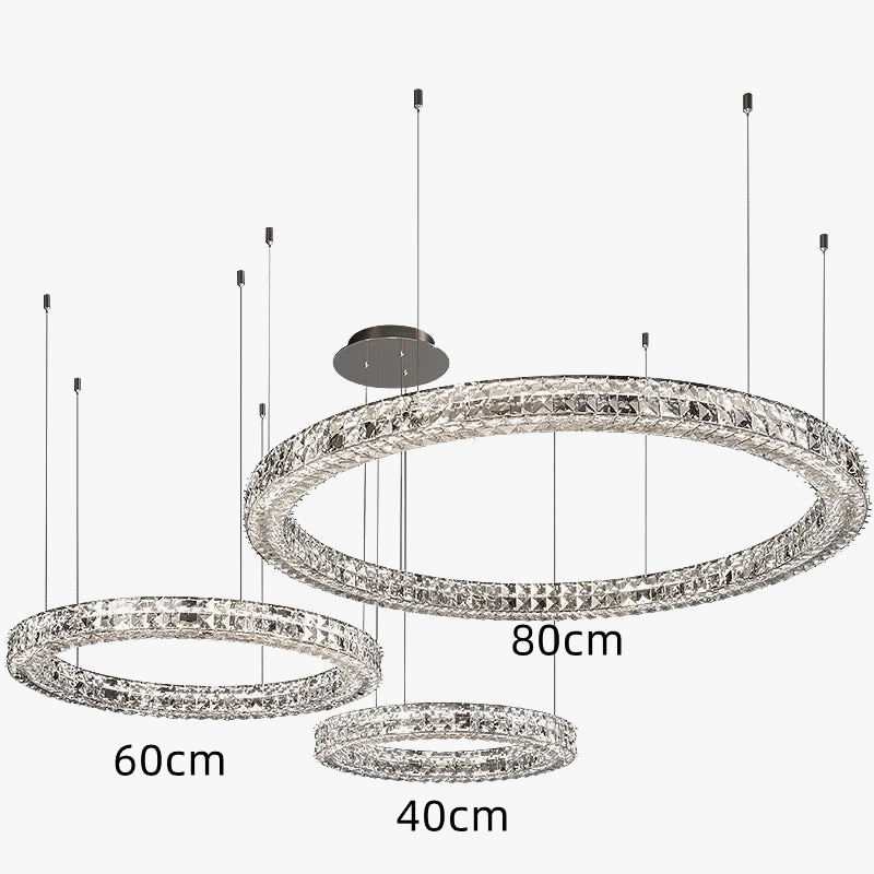 Lustre Moderne en Cristal à Deux Niveaux pour Décoration