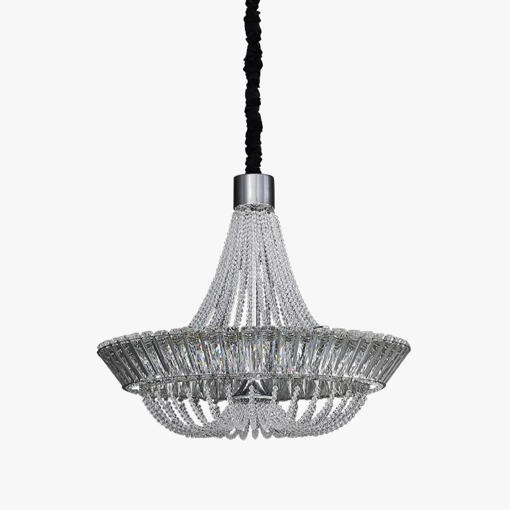 Lustre Moderne en Cristal Français LED pour Hôtel et Villa Prestigieuse
