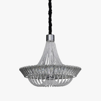 Lustre Moderne en Cristal Français LED pour Hôtel et Villa Prestigieuse