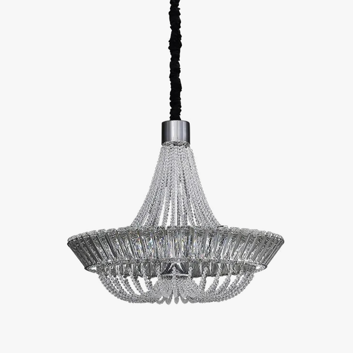 Lustre Moderne en Cristal Français LED pour Hôtel et Villa Prestigieuse